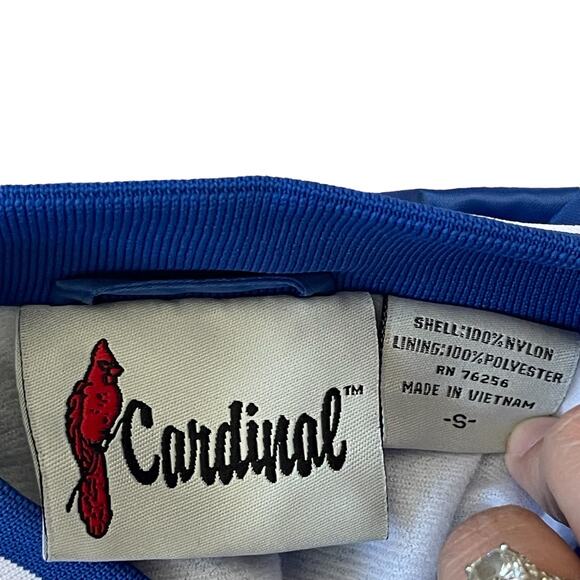 Cardinal Blue Nylon Varsity Sports Jacket Men’s Size Small - Picture 6 of 6